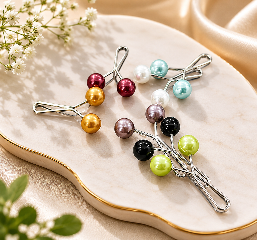 Pack of 7 Pearl Scarfs Clips