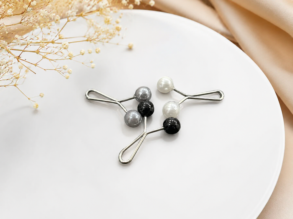 Pack of 7 Pearl Scarfs Clips