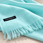 Turkish Lawn Hijab - Aqua Green | Soft Lightweight Scarf