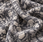 Arabic Lawn Scarf – Grey Floral Print