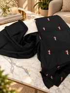 Black Embroidered Lawn 2 Piece Unstitched Suit Ciyaab