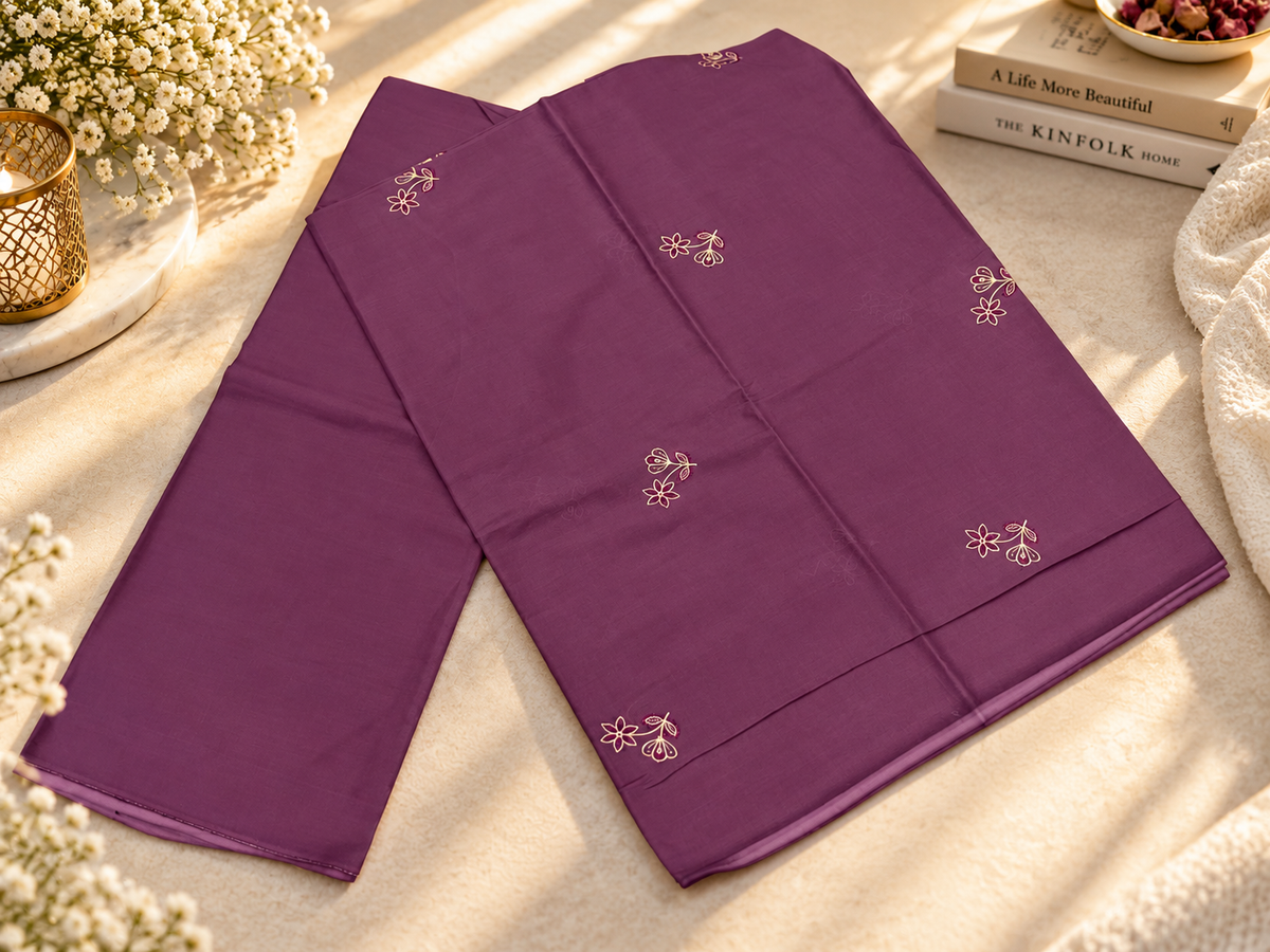 Light Purple Embroidered Lawn 2 Piece – Unstitched Ciyaab