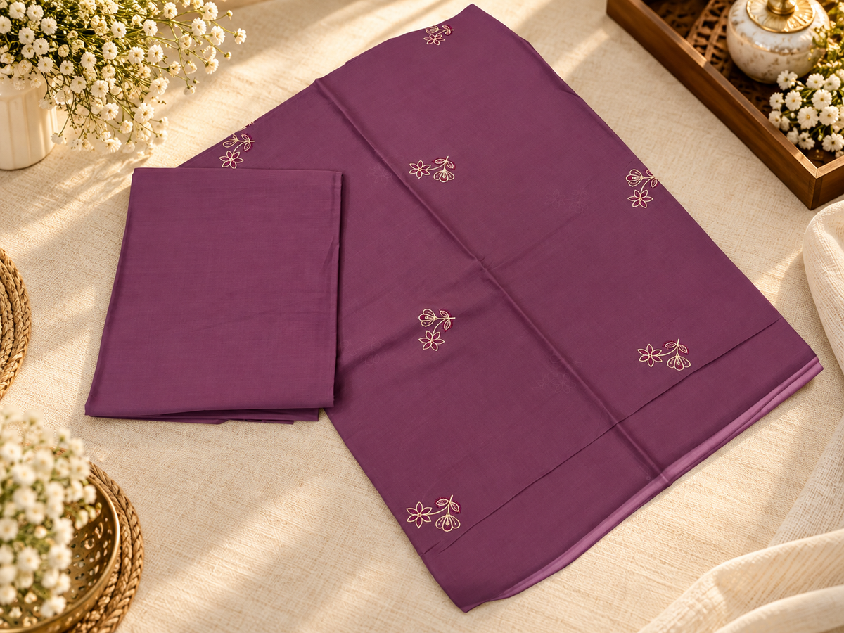 Light Purple Embroidered Lawn 2 Piece – Unstitched Ciyaab