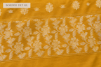 Mustard Yellow Cotton Banarsi 3 Piece Unstitched Suit Ciyaab