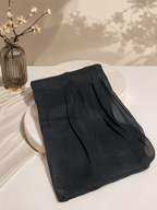 Luxe Silk Scarf - Charcoal Grey