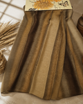 Turkish Textured Printed Lawn - Striped Ombré (Brown & Tan)