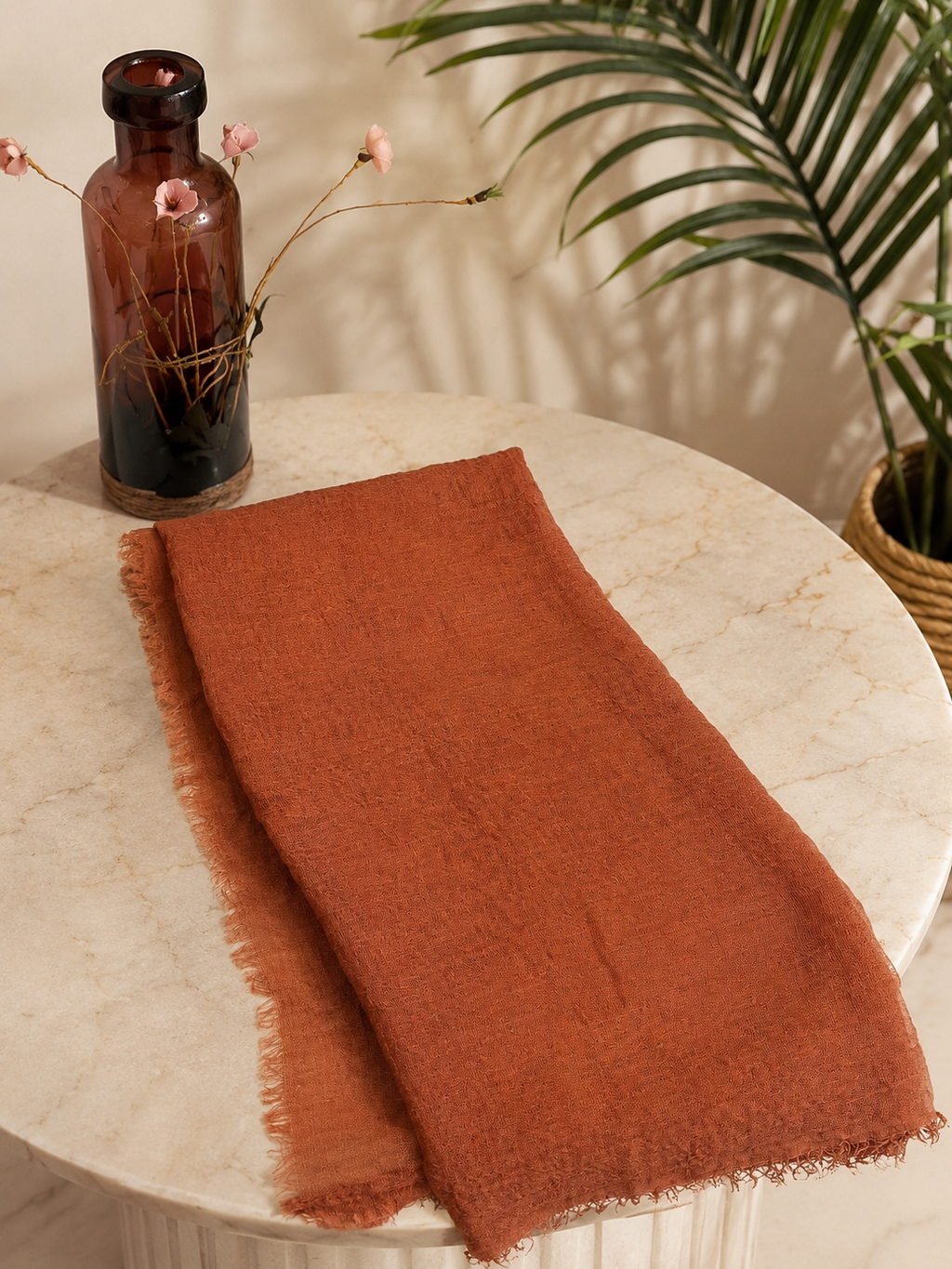 Crimps Hijab – Classic Copper | Lightweight Textured Scarf