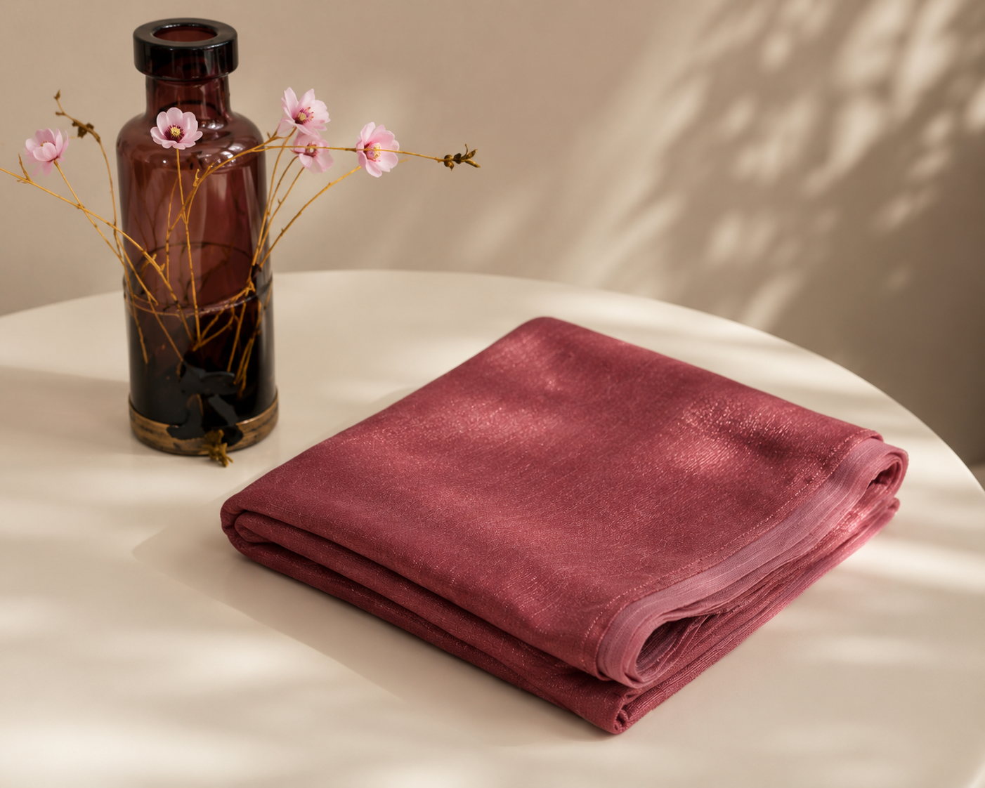 Luxe Silk Scarf - Copper Rose