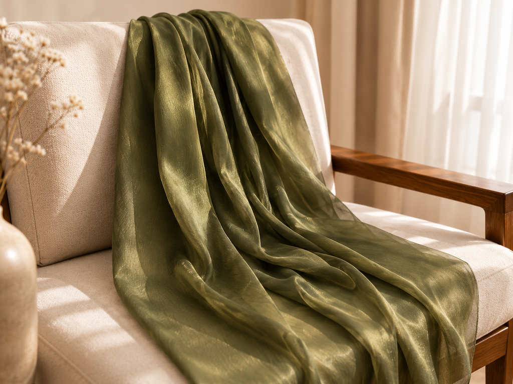 Luxe Silk Scarf - Olive Mist