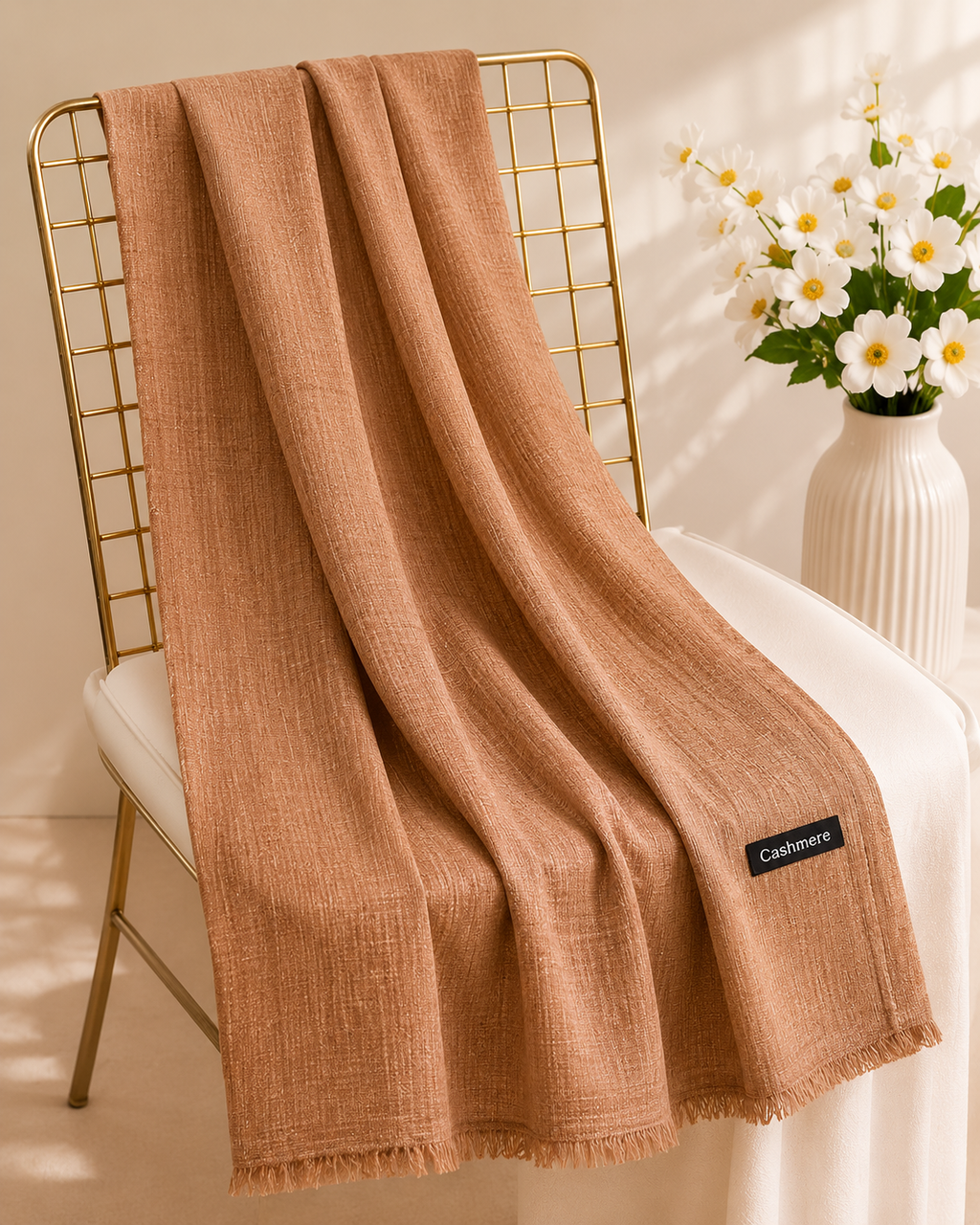 Turkish Lawn Hijab - Camel Beige | Soft Lightweight Scarf
