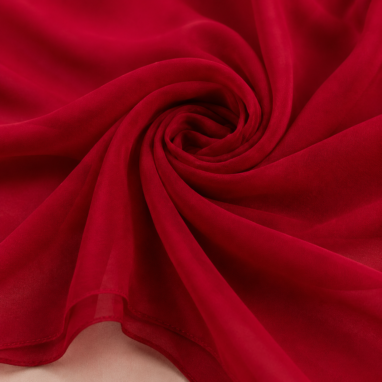 Chiffon Scarf - Deep Red