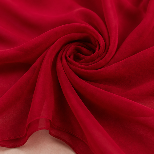 Chiffon Scarf - Deep Red