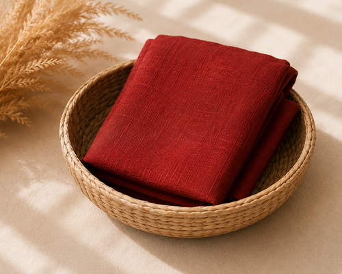 Butter Lawn Hijab – Deep Rust Red | Soft & Lightweight