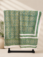 Ciyaab Hand Block Print Lawn 2 Piece suit in Deep Green colorway