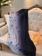 Malai Lawn printed hijab in Deep Navy Blue – Ciyaab