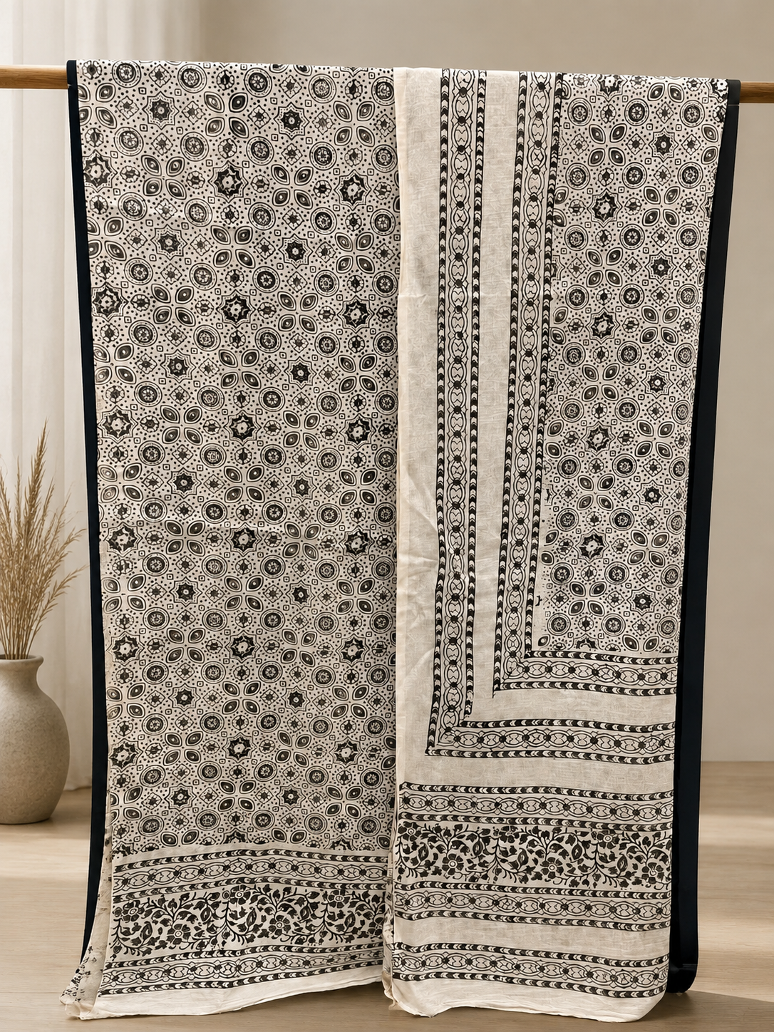 Ciyaab Hand Block Print Lawn 2 Piece suit in Deep Sage Green colorway