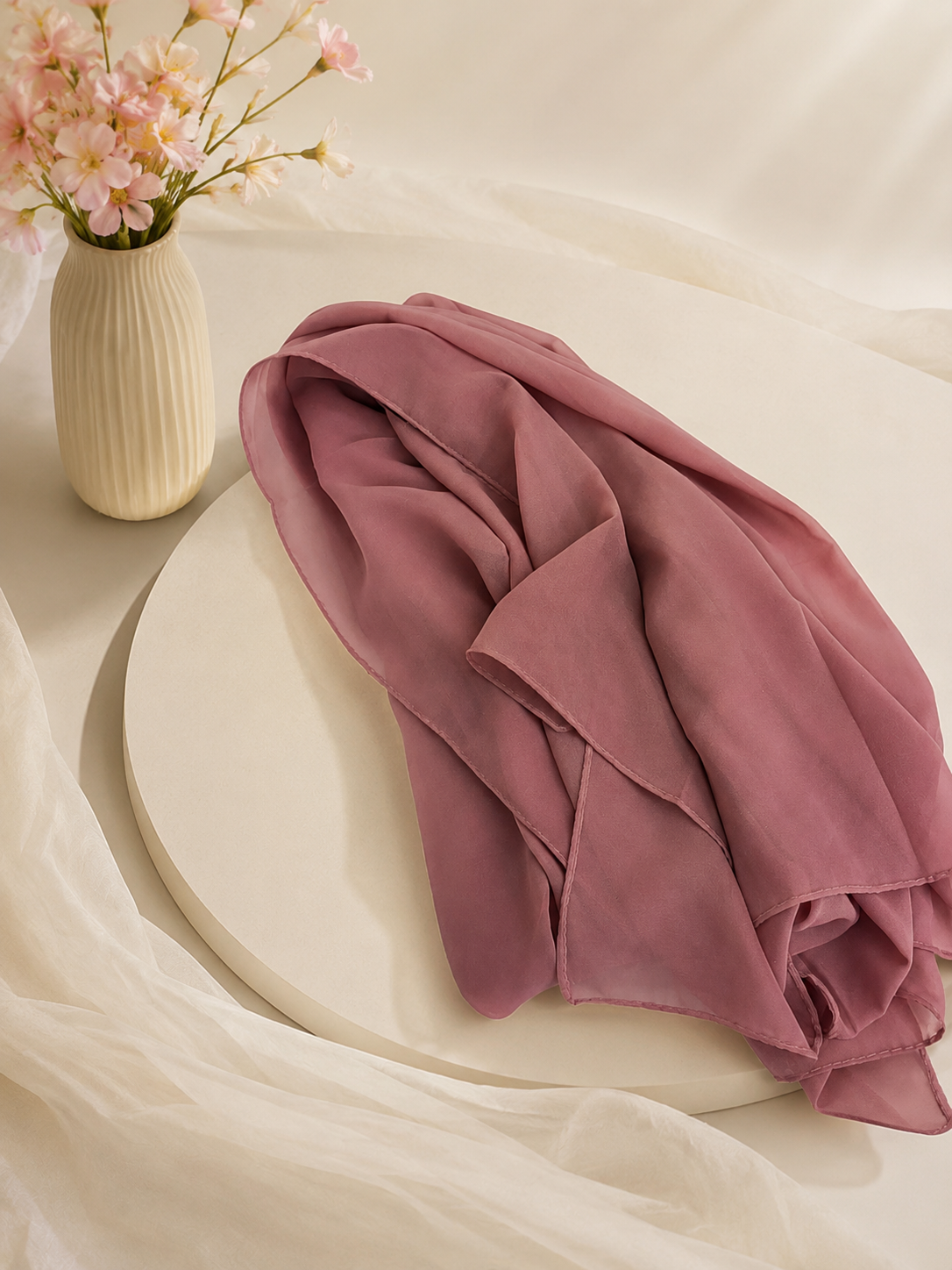 Chiffon Scarf - Rose Pink