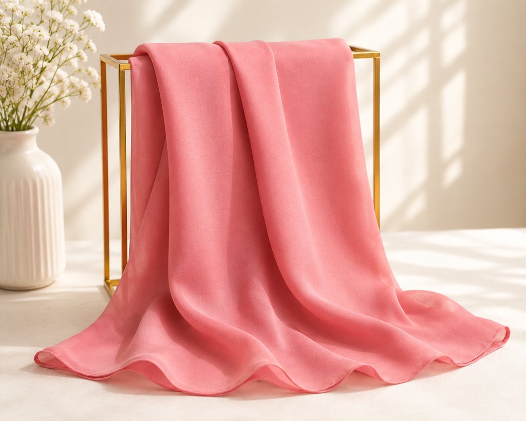 Chiffon Scarf - Pastel Pink