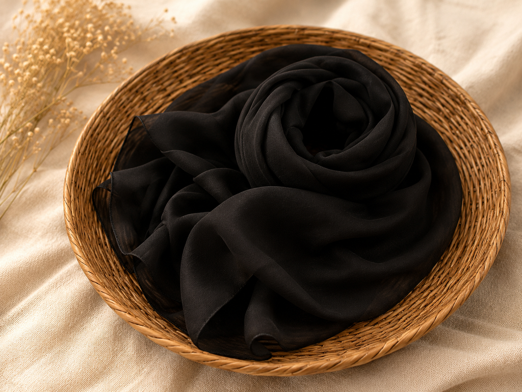 Chiffon Scarf - Black