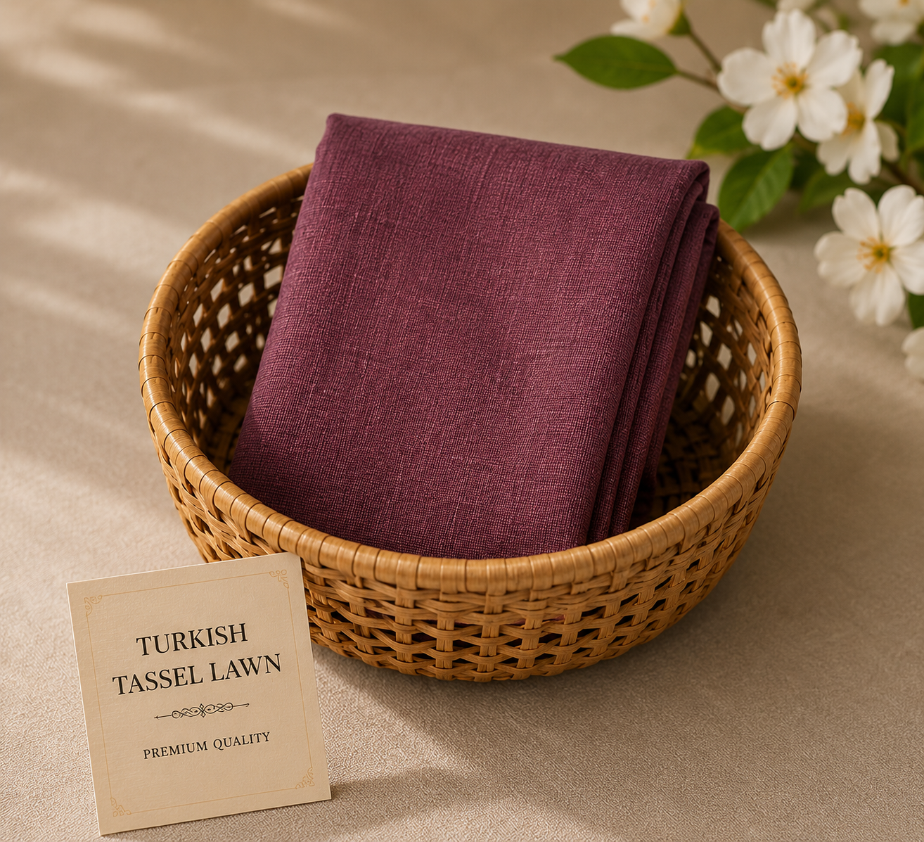 Butter Lawn Hijab – Dusty Purple Plum | Soft & Lightweight