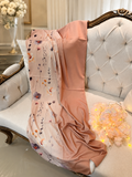 Malai Lawn printed hijab in Dusty Rose – Ciyaab