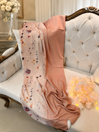 Malai Lawn printed hijab in Dusty Rose – Ciyaab