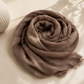 Crimps Hijab – Earth Taupe | Lightweight Textured Scarf
