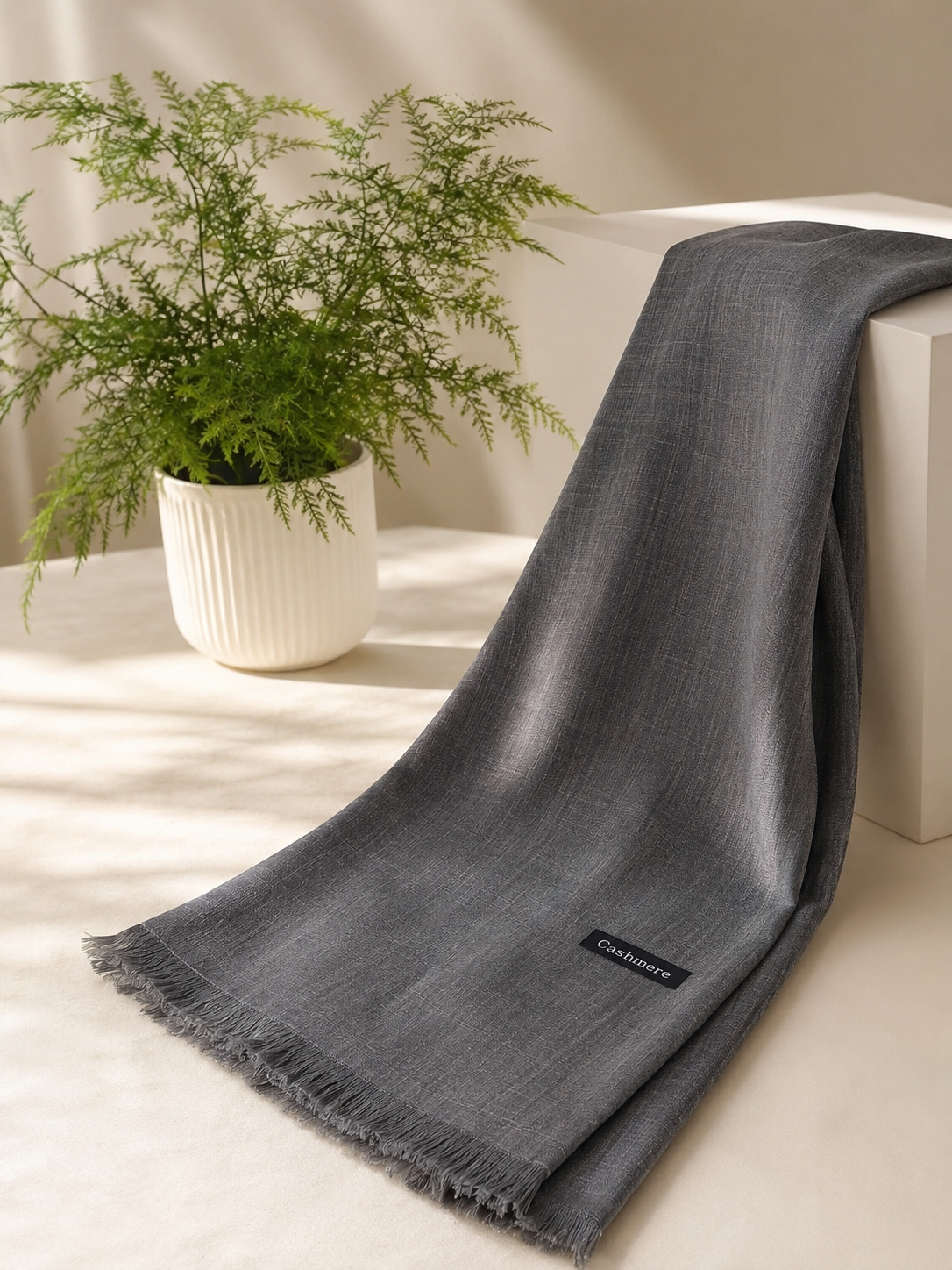 Turkish Lawn Hijab - Grey | Soft Lightweight Scarf