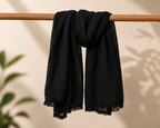 Crimps Hijab – Black | Lightweight Textured Scarf