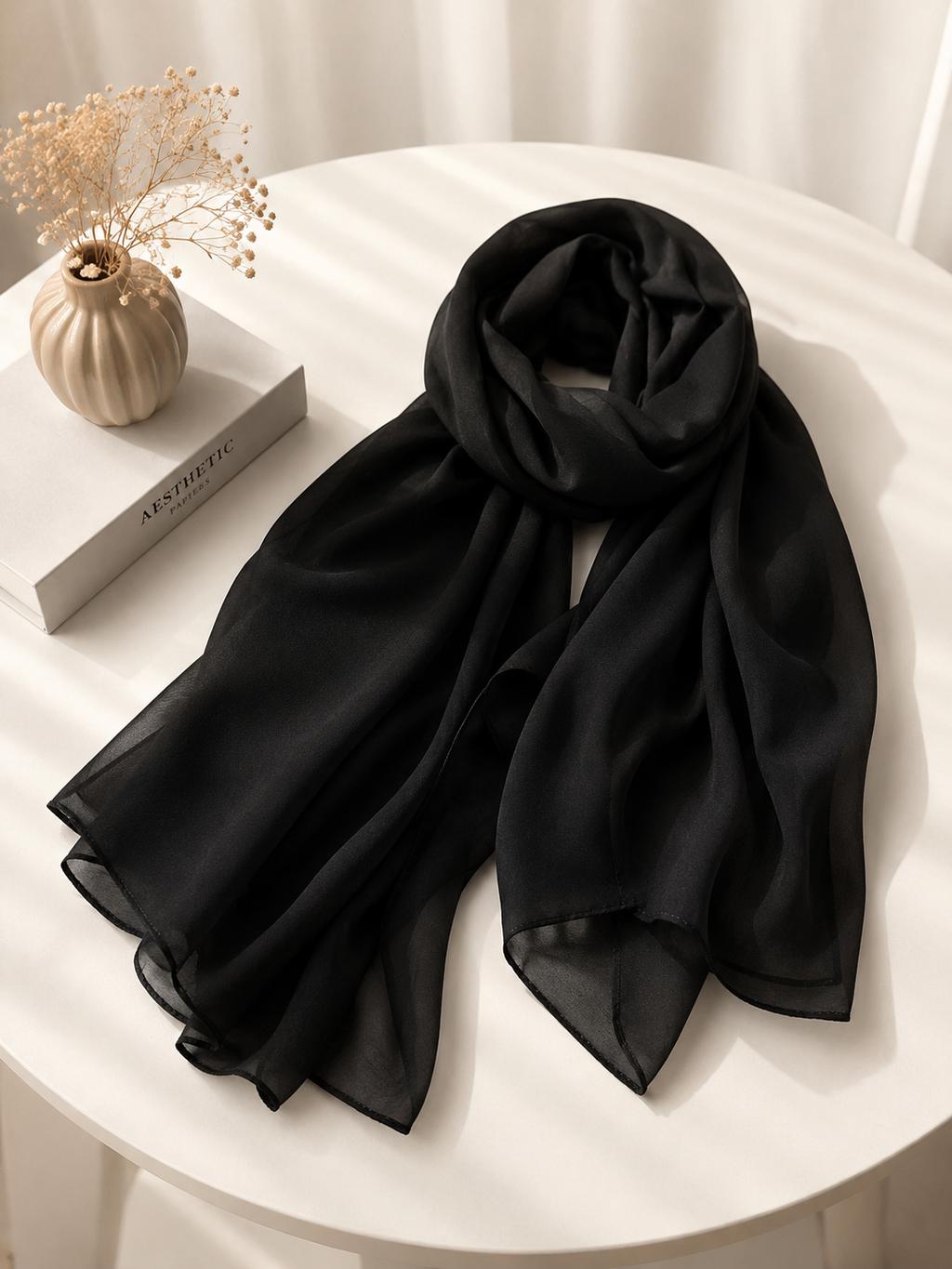 Chiffon Scarf - Black