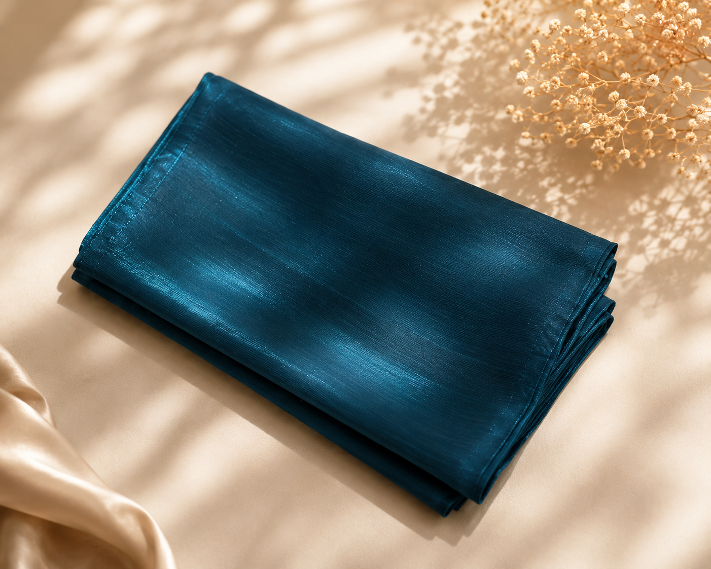 Luxe Silk Scarf - Dee Teal Blue
