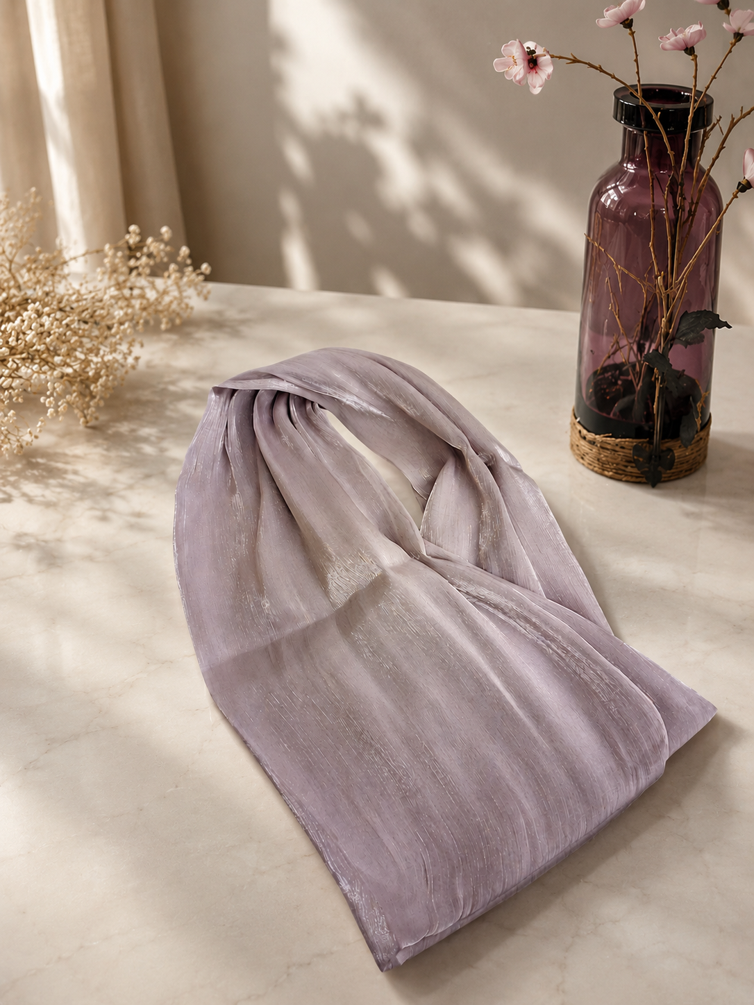 Luxe Silk Scarf - Lavender