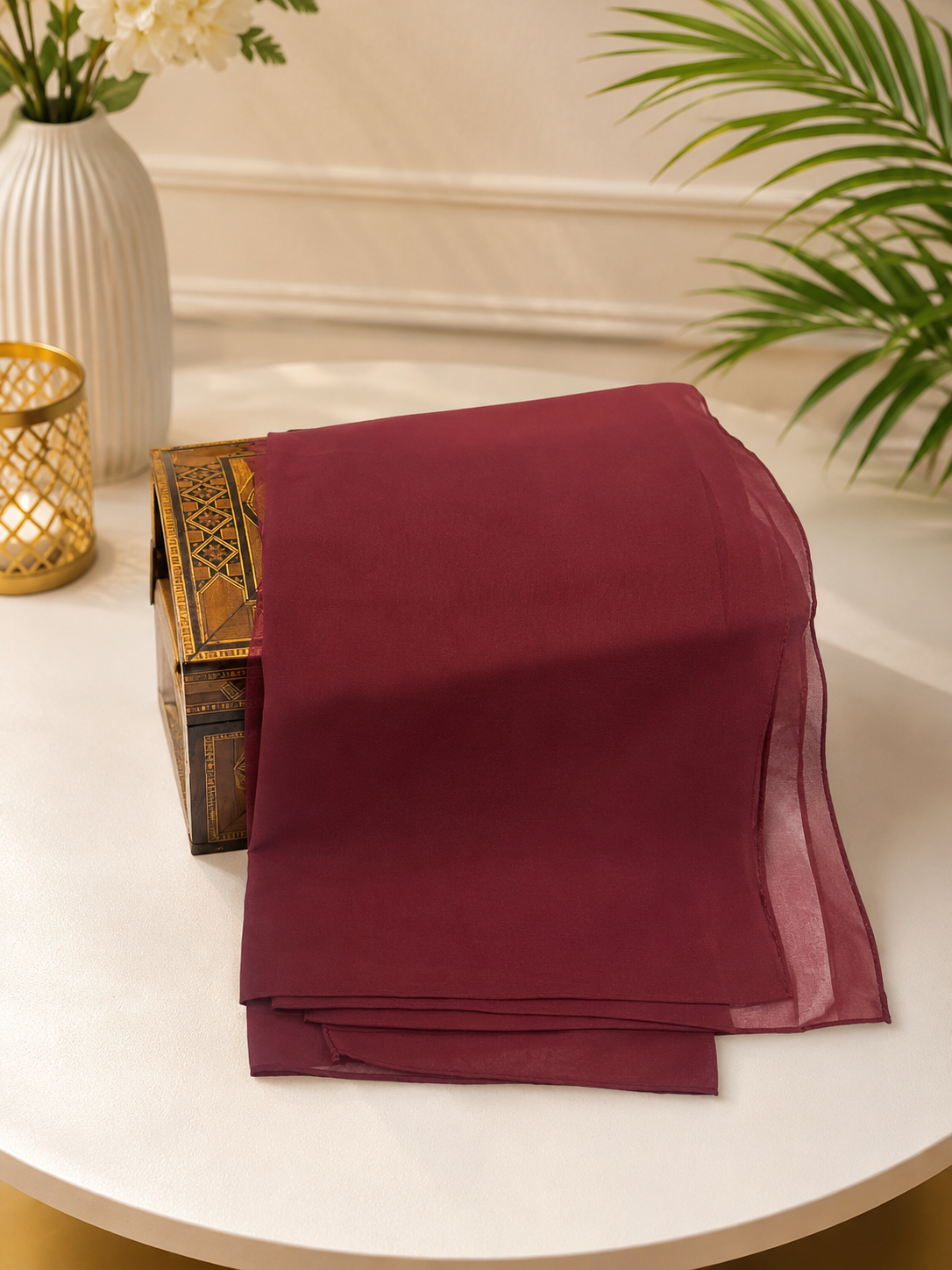 Chiffon Scarf - Maroon