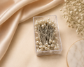 Premium Pearl Head Hijab & Scarf Pins Box Set