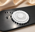 Premium Black Head Hijab & Scarf Pins Wheel Set