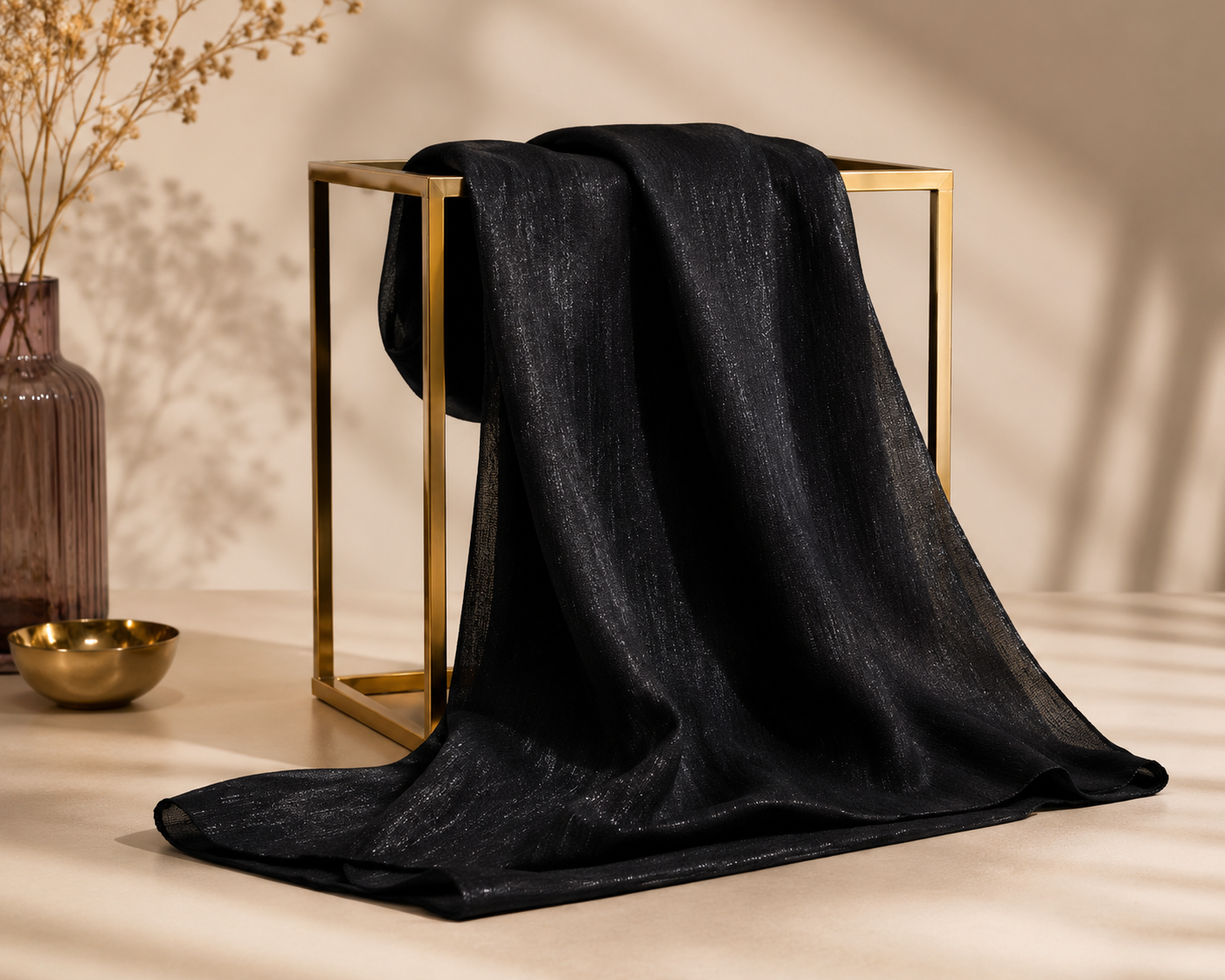 Luxe Silk Scarf - Black