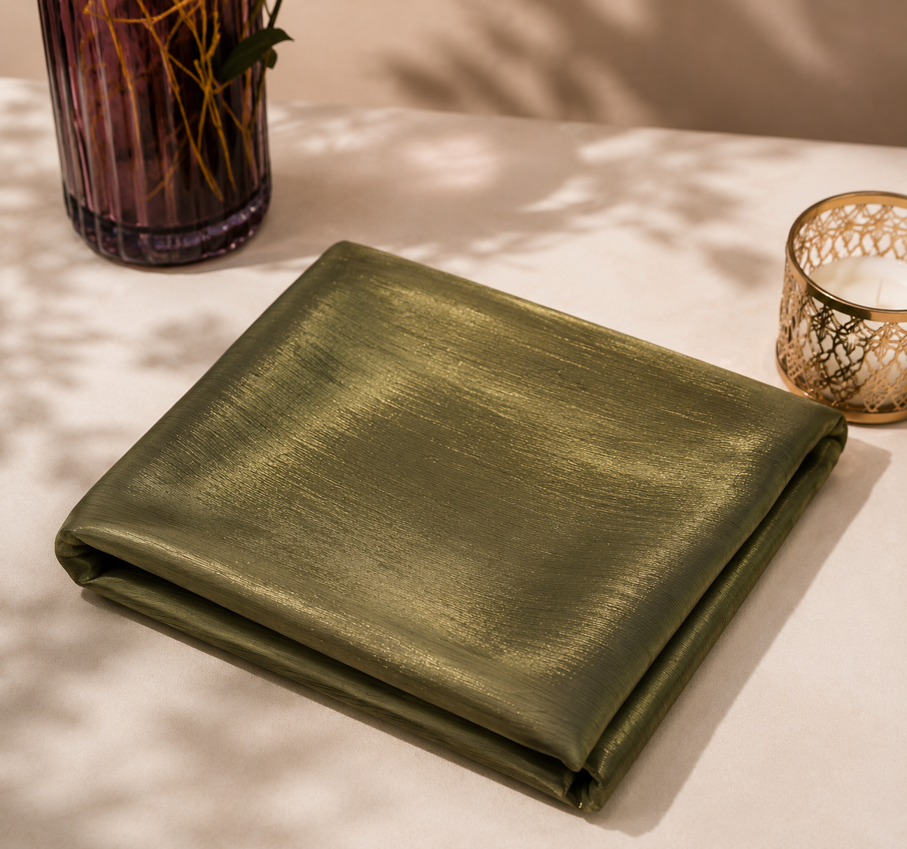 Luxe Silk Scarf - Olive Mist