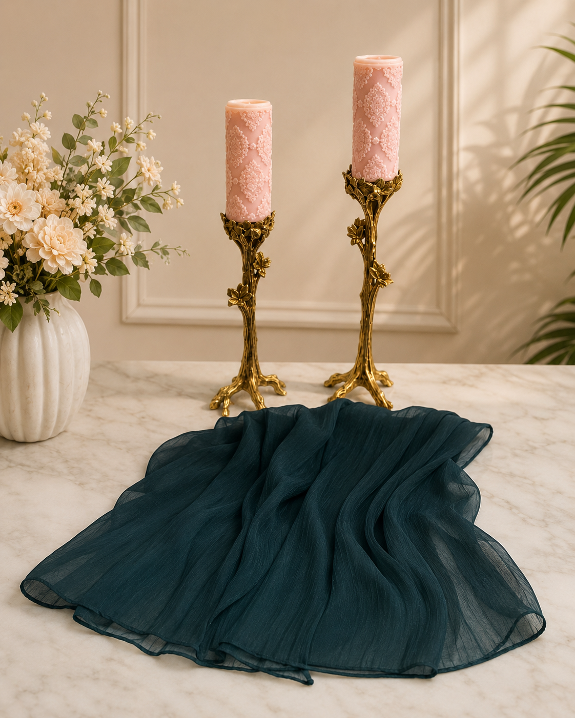 Luxe Silk Scarf - Bottle Green