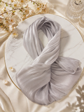 Luxe Silk Scarf - Silver Grey