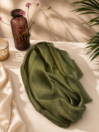 Luxe Silk Scarf - Olive Mist