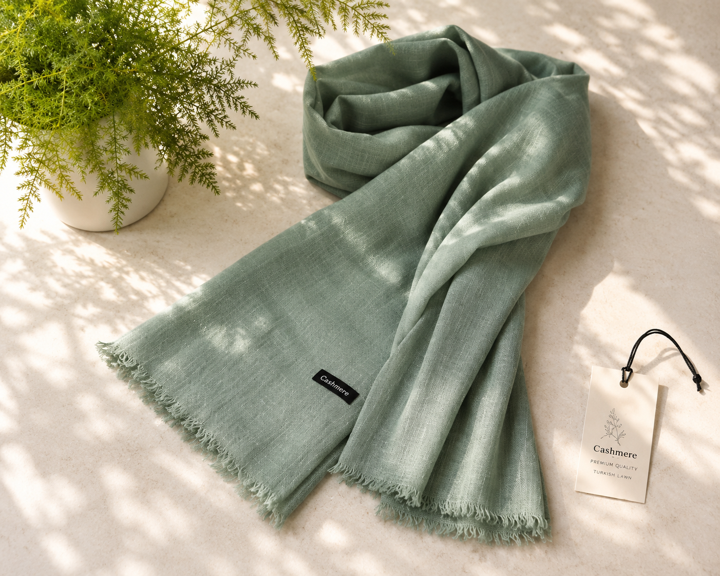 Turkish Lawn Hijab - Mint Green | Soft Lightweight Scarf