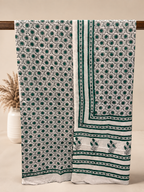 Ciyaab Hand Block Print Lawn 2 Piece suit in Ivory White colorway