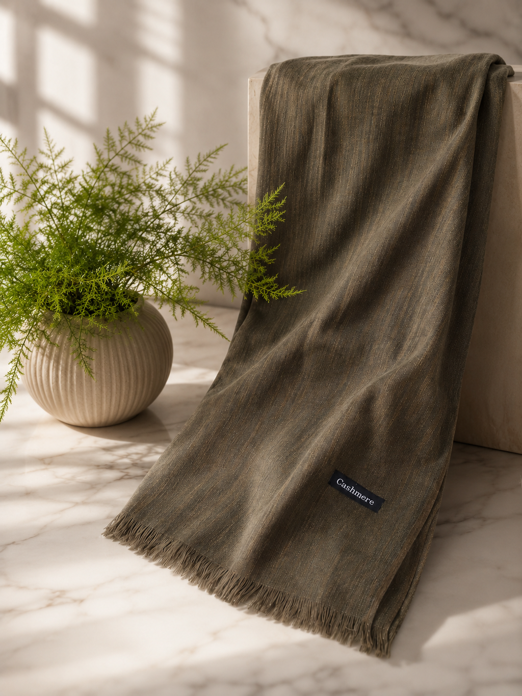 Turkish Lawn Hijab - Olive Green | Soft Lightweight Scarf