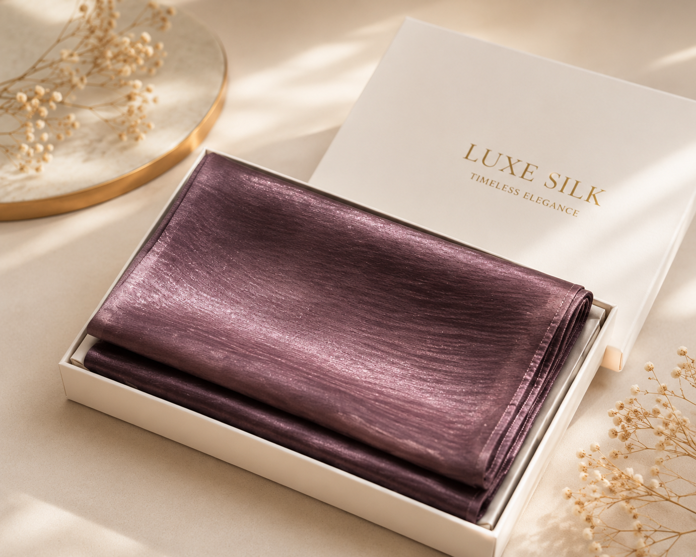 Luxe Silk Scarf - Purple