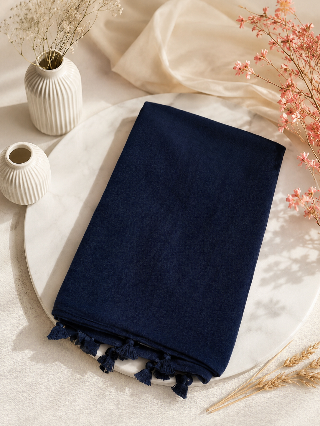 Butter Lawn Hijab – Navy Blue | Soft & Lightweight