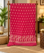 Pink Cotton Banarsi 3 Piece Unstitched Suit Ciyaab