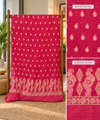 Pink Cotton Banarsi 3 Piece Unstitched Suit Ciyaab