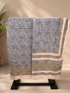 Ciyaab Hand Block Print Lawn 2 Piece suit in Powder Blue colorway