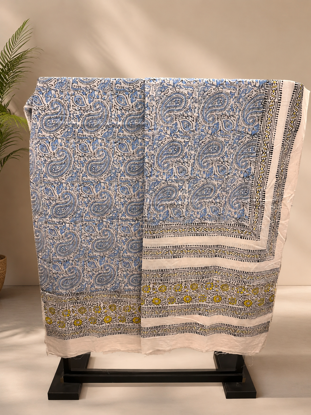 Ciyaab Hand Block Print Lawn 2 Piece suit in Powder Blue colorway