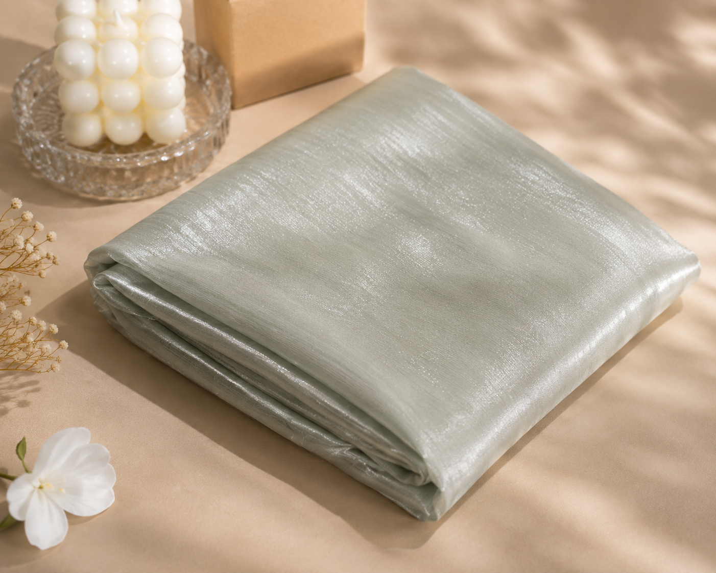 Luxe Silk Scarf - Sage Mint Geen